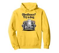 Obéissance Essayez un chien chat chaton amoureux des chats Sweat à Capuche