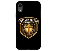 Obéissez à Dieu, Pas aux Hommes Actes 5:29 Le chrétien Jésus ne se Conforme Pas à l'obéissance Coque pour iPhone XR