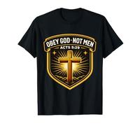 Obéissez à Dieu, Pas aux Hommes Actes 5:29 Le chrétien Jésus ne se Conforme Pas à l'obéissance T-Shirt Graphique avec Valeur