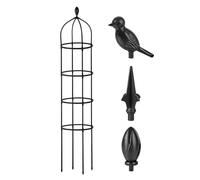 Obelisk Trellis - Garden Plant Support Tower | Metal Frame with Rust Resistant Coating, Decorative Vertical Growing Structure, Outdoor Plant Holder for Patio Yard Landscaping