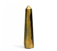 Obélisque de cristal de guérison énergisé Prajet, environ 8,9 cm. Crayon de cristal naturel, obélisque de guérison, pour grille énergétique, correction Vastu, protection (Pyrite Obelisk)