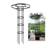 RADAAB Obélisque de Jardin Porte - Plantes d'escalade en Plein air 90cm 120cm 150cm 180cm 210cm | Porte - Raisins de Jardin ombrelle Robuste, Tomate, Pois | Cage de Soutien Floral (Size : 150cm/5ft)