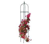 Obélisque de jardin - Treillis robuste en tube d'acier - Tour de support pour plantes - Cadre résistant à la rouille - Forte stabilité d'escalade - Structure de vigne - Décoration extérieure - Pour