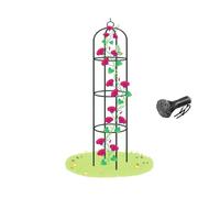 Obélisque de Jardin, Tuteur Plante Grimpante Support de Plantes de Grimpantes,Tuteur Rosier Haricot Grimpant pour l'intérieur et l'extérieur Treillis Balcon- 190 x 40 cm(Green)