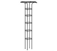 Obélisque Treillis de jardin en métal pour plantes grimpantes - Support vertical décoratif noir pour intérieur ou extérieur - Résistant aux intempéries - Facile à assembler pour jardin, terrasse