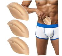 Obelunrp 3pcs Bulge Enhancer Men, Sponge Bulge Enhancing Underwear, Parfait pour Les Boxeurs de Natation, Les mémoires, Les Strings, Les Shorts, Le Packer pour l'homme Trans, Les Hommes d'activants