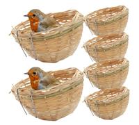 Obelunrp 6pcs Nid à la Main House House Haching Showing Gave pour Perroquet, canari ou calopasse ou d'autres Oiseaux