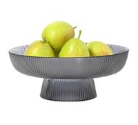 Obelunrp Bol à peuple avec piédestal, 7, 9x3, 3 pouces vertical en verre à rayures de piédestal avec une ouverture, élégant verre de bagate