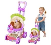 Obelunrp Capybara Toys Interactive Sound Moving Alive Pets Peluches Capybara avec Poussette et biberon Rechargeables pour Animaux de Compagnie électroniques pour Enfants, décoration d'hiver