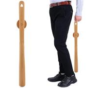 Obelunrp Chausse-pied magnétique en bois de 20 pouces, Long manche, pour personnes âgées, femmes enceintes, Décoration de jardin