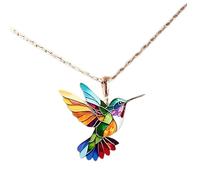 Obelunrp Collier Colibri Acrylique et Alliage Mignon Mini Collier Colibri Doré Bijoux pour Mère Femmes Amies, Utilisation en cuisine