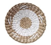 Obelunrp Décor mural boho, panier mural tissé suspendu chic Boho Paniers fabriqués à main Farmhouse moderne et décoration murale rustique 3, diamètre 25cm, décoration murale du panier