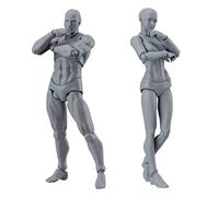 Obelunrp Dessin Mannequin, 2pcs 5.9 Pouce de Figure d'action féminine Masculine de Pose, modèle de Figures, Artistes Manikin Art Mannequin pour Croquis, Peinture
