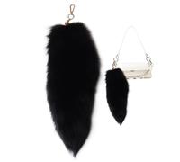 Obelunrp FAUX FOX TAIL, 40 cm / 15,7 pouces de trousseau de la queue de renard moelleux, sac suspendu à charme suspendu, décoration de queue Therian pour sac à dos de sac à main (style4)