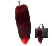 Obelunrp Faux Therian Tail, Keychain Fox Tail de 15 à 5, 8 pouces, Fashion Fluffy Furry, beau jouet de cosplay en fausse fourrure pour sac à main Style 3, Keychain Fox