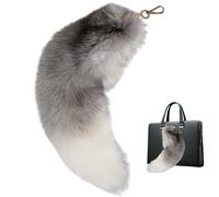 Obelunrp Fox Tail Keynchain, 15,7 pouces en fausse fourrure Fox Tail Keyring, pendage de sacs à main Therrian Therrian, Wolf Tail Hanging Charm pour sac à main (Tail-1)