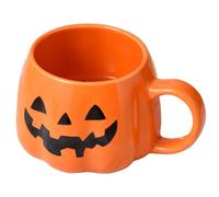 Obelunrp Halloween Mug 13.5oz en céramique Pumpkin Mug, Happy Halloween Metter Smile Face Pumpkin Coffee Orange Coffee pour décoration décorations