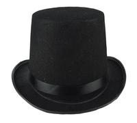 Obelunrp HAT TOP, Black Top Hat pour hommes, chapeau de costume magicien, chapeau victorien pour les hommes, cocher pour cocher pour spectacle formel man halloween