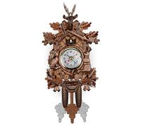 Obelunrp Horloges de Coucou pour Mur, Horloge de Pendule en Bois, Horloge d'oiseau Vintage avec Bouton réglable, pendulaire Coucou Suspendu à Batterie pour décoration Salon, horloges pour Mur