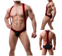 Obelunrp Jock Straps pour Hommes avec Jarretelles Dos Nu Mankini Sexy Une Pièce Jockstrap Barechested Respirant Lutte Costume Mens Lingerie pour Plage Modèle Night Club, L, Decoraciones al Aire Libre
