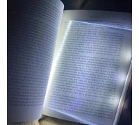 Obelunrp Lampe de lecture plate 6.7x5.7 pouces, LED transparente, pleine Page, lampe de lecture pour lire au lit, adultes et enfants