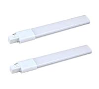 Obelunrp Lampe LED PL 12W en aluminium, 2 broches, Tube de lampe G23, AC 85-265V, 6000K, blanc froid, 2 pièces, décoration de jardin