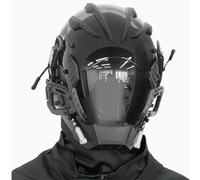 Obelunrp Masque cyberpunk, masque punk gothique, masque futuriste, casque cyberpunk pour accessoires de cosplay d'Halloween