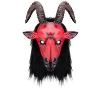 Obelunrp Masque du Diable Effrayant 3D Tête Complète Corne Masque de Chèvre Monstre Démon Halloween Costume pour Pâques Halloween Cosplay Party, Décorations de Vacances