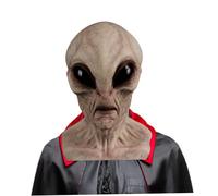 Obelunrp Masque extraterrestre adulte, effrayant complet Masque réaliste réaliste Createy Alien Costume Fancy Dishy for Halloween Cosplay Party (Style 2)