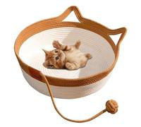 Obelunrp Panier de Chat avec Queue de Jouets, lit Panier Chat en Coton à la Main, Lits gratter Pliable Respirants, 13, 8x5, 1 Pouces Mignons Lits en Forme Chaton, s, Jouet