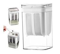 Obelunrp Passoire à Yaourt, passoire à Fromage 1,1 L sans PA avec Un Sac et Un Couvercle en Maille Fine, Filtre à jus Transparent étanche pour Faire du Yaourt Grec épais, du Lait de soja