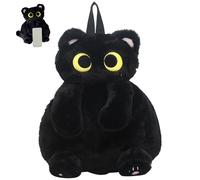 Obelunrp Sac à dos de chat, 11, 4x14.6 pouces mignonnes sacs à dos de chat mignon, sac d'animaux en peluche, livre kawaii pour les tout-petits grenards grenards filles