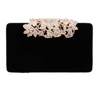 Obelunrp Sac de soirée 7, 5x1, 6x4'' Sac à main de soirée avec feuille cristal et sacs à chaîne 47'' pour femmes Dates fête mariage formelles, Decoraciones al aire libre