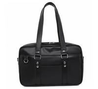 Obelunrp Sac d'école japonais, sac à bandoulière japonais en cuir PU 15.4x10.2 pouces, sacs messagers noirs, à livres Anime Cosplay pour filles