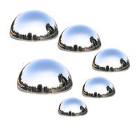 Obelunrp Statues de Jardin, baule à Regard en Acier Inoxydable Miroir de Globe en Acier Inoxydable Miroir polir Boule de Jardin réfléchissant 6 pcs Style 2, Boule Creux