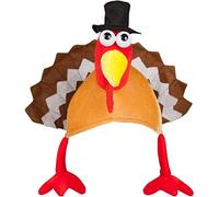 Obelunrp Wicked Costumes Chapeau de dindon fou pour adultes, unisexe, fantaisie de Noël, déguisement de Noël.