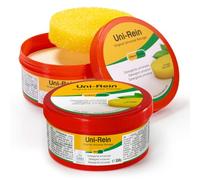 Obenland Uni-Rein Pierre de Nettoyage Naturelle - Nettoyant Universel 2x300 g avec Éponges pour Cuisine, Salle de Bain, WC, Vitres, Inox, Sneakers