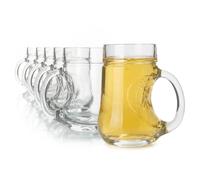 Stölzle Oberglas BIRNE chope à cidre 0,25 l I lot de 6 chopes solide I Verre bombé avec anse pour vins de fruits I Idéal pour le cidre de poire et de pomme I Tasse à jus en forme de poire