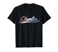 Oberlin Patriotic Red White and Blue Distressed USA T-Shirt