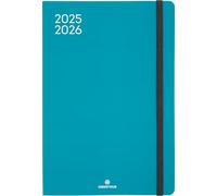 OBERTHUR - 1 Agenda à Elastique Semainier 25 Split - Septembre 2025 à Septembre 2026 - Dimension 17 x 24,5 cm - Couverture Vert - Bilingue