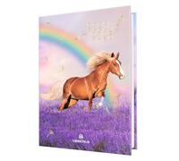 Oberthur - 1 Agenda Scolaire Journalier - Collection Cheval et Arc-en-ciel - Août 2025 à Juillet 2026 - Format 12 x 17 cm
