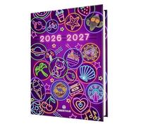 Oberthur - 1 Agenda Scolaire Journalier - Collection Néon - Août 2026 à Juillet 2027 - Format 12 x 17 cm