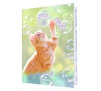 Oberthur - 1 Agenda Scolaire Journalier - Visuel Chaton Mignon Bulles - Août 2026 à Juillet 2027 - Format 12 x 17 cm