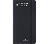 OBERTHUR - 1 Agenda Semainier 16 NEO FLEX Noir - Janvier 2027 à Décembre 2027 - Format 9,5 x 17,5 cm - 2 Langues