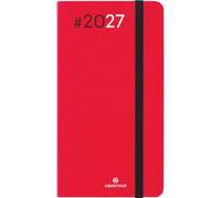 OBERTHUR - 1 Agenda Semainier 16 NEO FLEX Rouge - Janvier 2027 à Décembre 2027 - Format 9,5 x 17,5 cm - 2 Langues