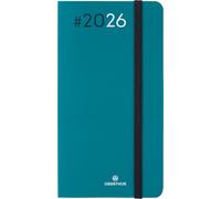 OBERTHUR - 1 Agenda Semainier 16 NEO FLEX Vert Emeraude - Janvier 2026 à Décembre 2026 - Format 9,5 x 17,5 cm - 2 Langues