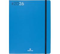 OBERTHUR - 1 Agenda Semainier 27 FLEX - Janvier 2026 à Décembre 2026 - Dimension 21 x 27 cm - Coloris Bleu - 2 Langues