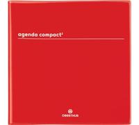 Oberthur - 1 Agenda Semainier Carré Compact² - Couverture Boréal Rouge - Septembre 2026 à Septembre 2027 - Format 16 x 16 cm