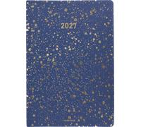 Oberthur - 1 Agenda Semainier Collection CELESTE 25 - Janvier 2027 à Décembre 2027 - Dimension 17 x 25 cm - Couverture Bleu Marine - 2 Langues