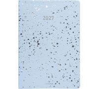 Oberthur - 1 Agenda Semainier Collection CELESTE 25 - Janvier 2027 à Décembre 2027 - Dimension 17 x 25 cm - Couverture Bleu Ciel - 2 Langues